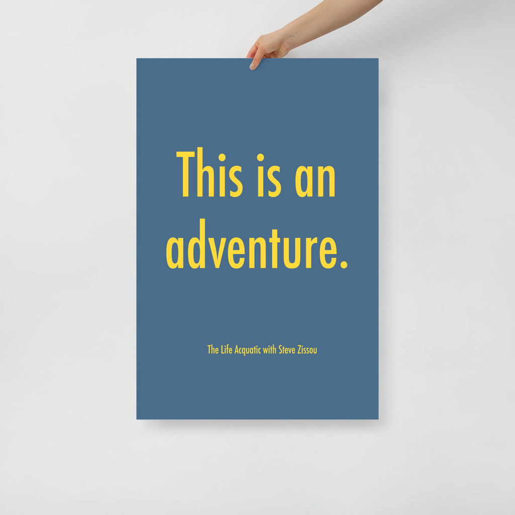 Wes Anderson. The Life Aquatic with Steve Zissou. This is an adventure Poster