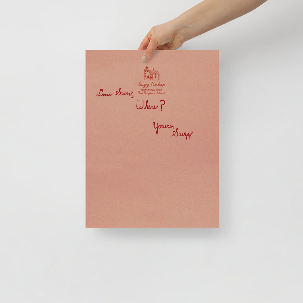 Wes Anderson. Moonrise Kingdom. Dear Suzy When? Dear Sam Where? Poster