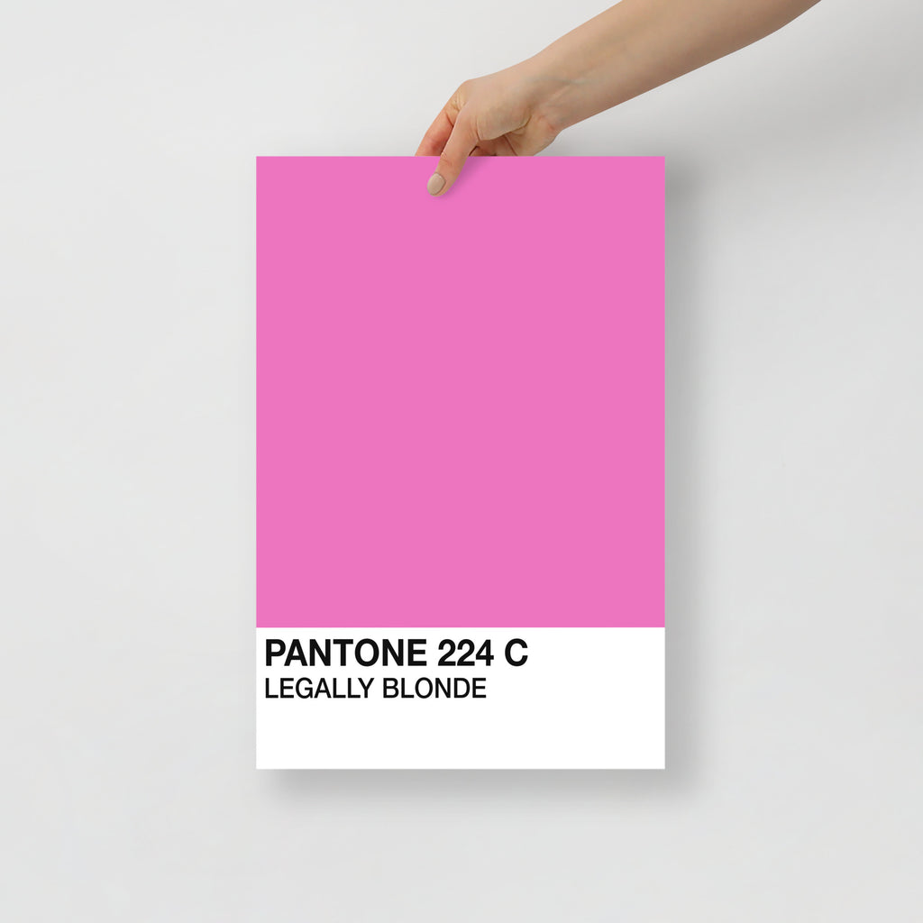 Legally Blonde. Elle Woods Pantone Poster