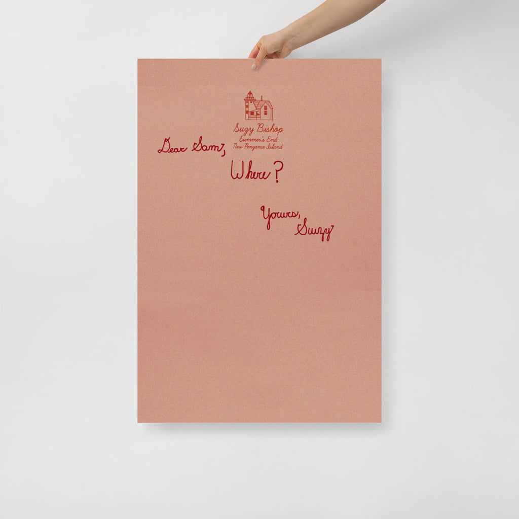 Wes Anderson. Moonrise Kingdom. Dear Suzy When? Dear Sam Where? Poster