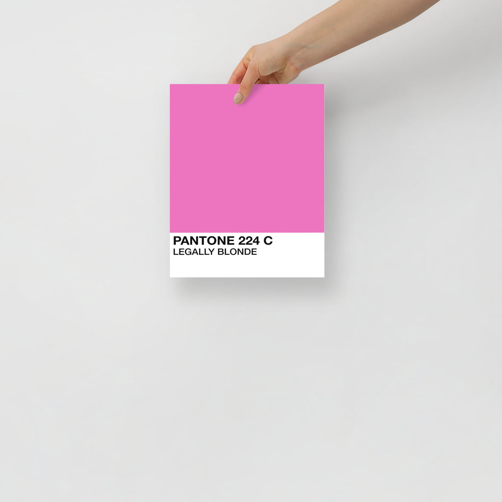 Legally Blonde. Elle Woods Pantone Poster